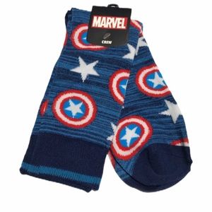 Bioworld Marvel Captain America Crew Socks 10-13